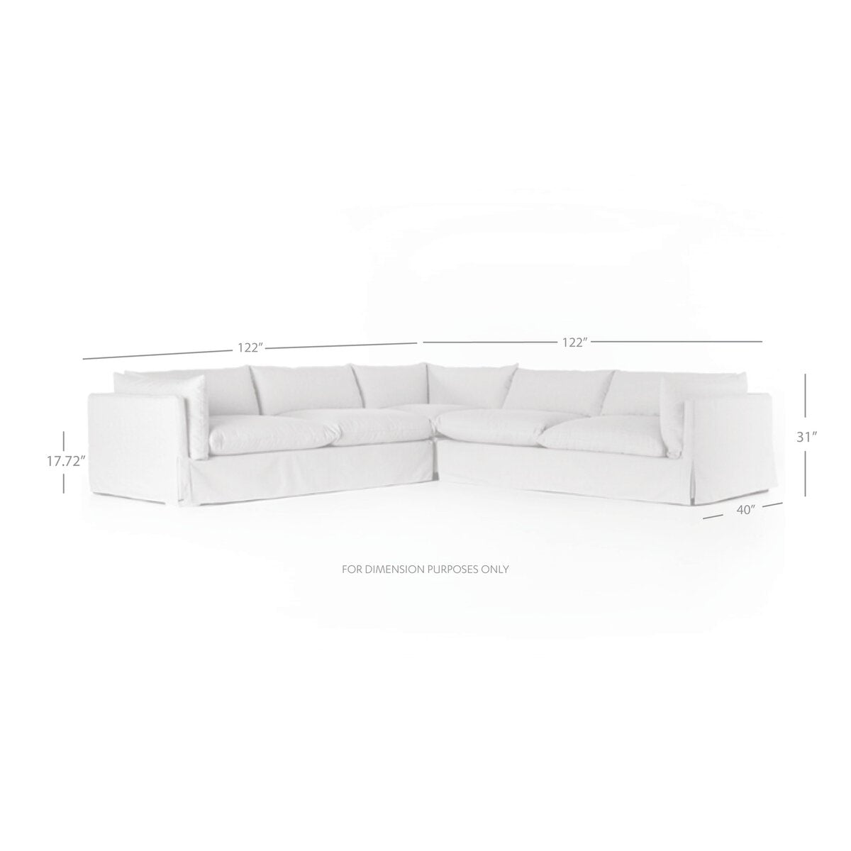 Habitat Slipcover 3-Piece Sectional