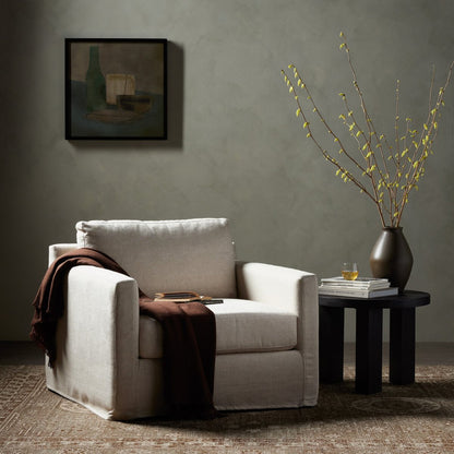 Hampton Slipcover Swivel Chair