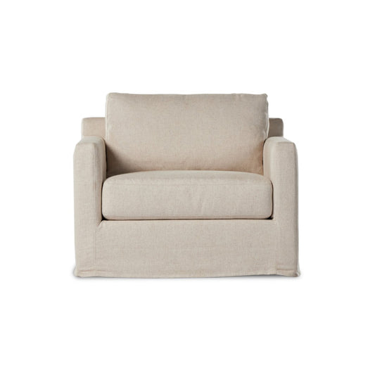 Hampton Slipcover Swivel Chair