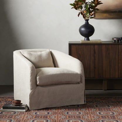 Topanga Slipcover Swivel Chair