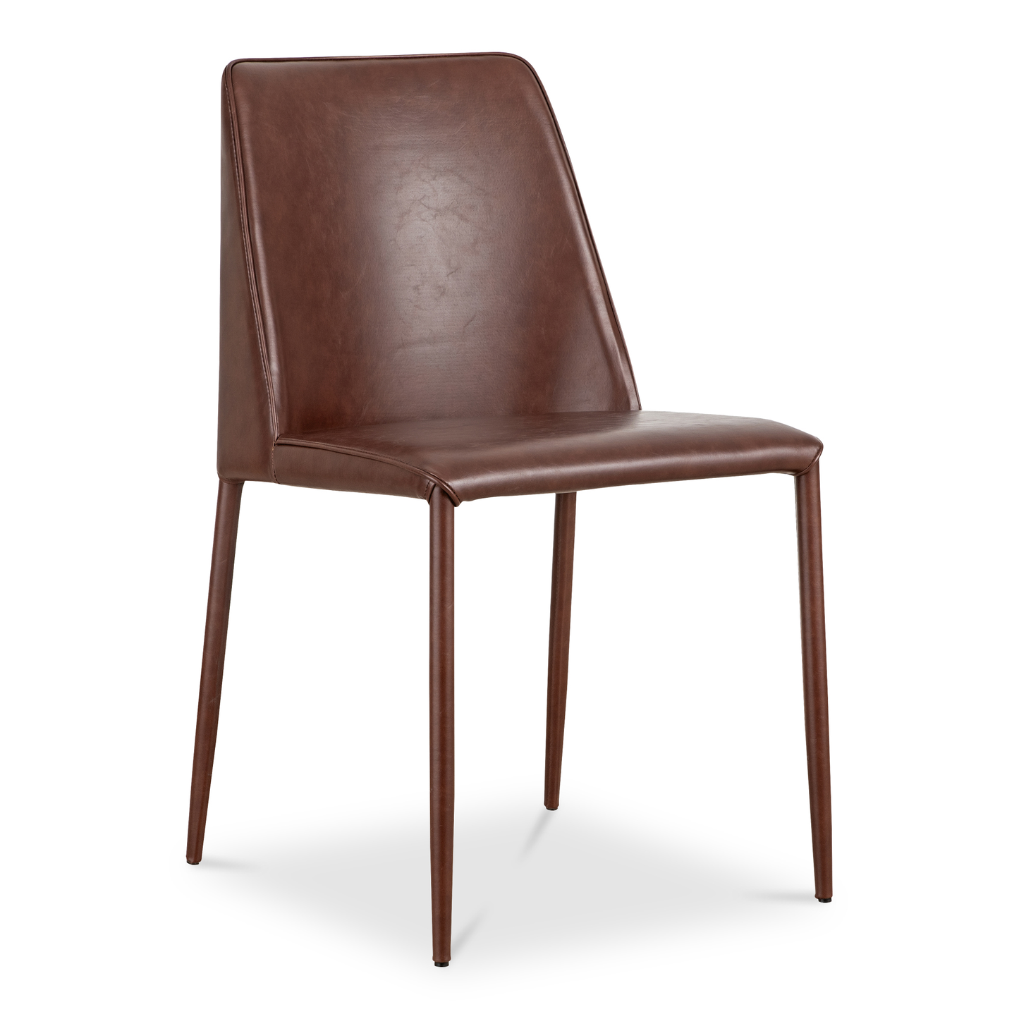 Nora Chair Smoked Cherry Vegan Leather Dining - Set of 2