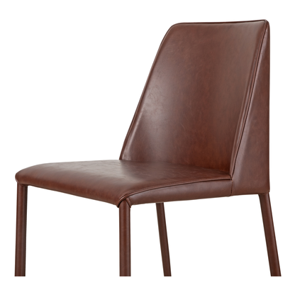 Nora Chair Smoked Cherry Vegan Leather Dining - Set of 2