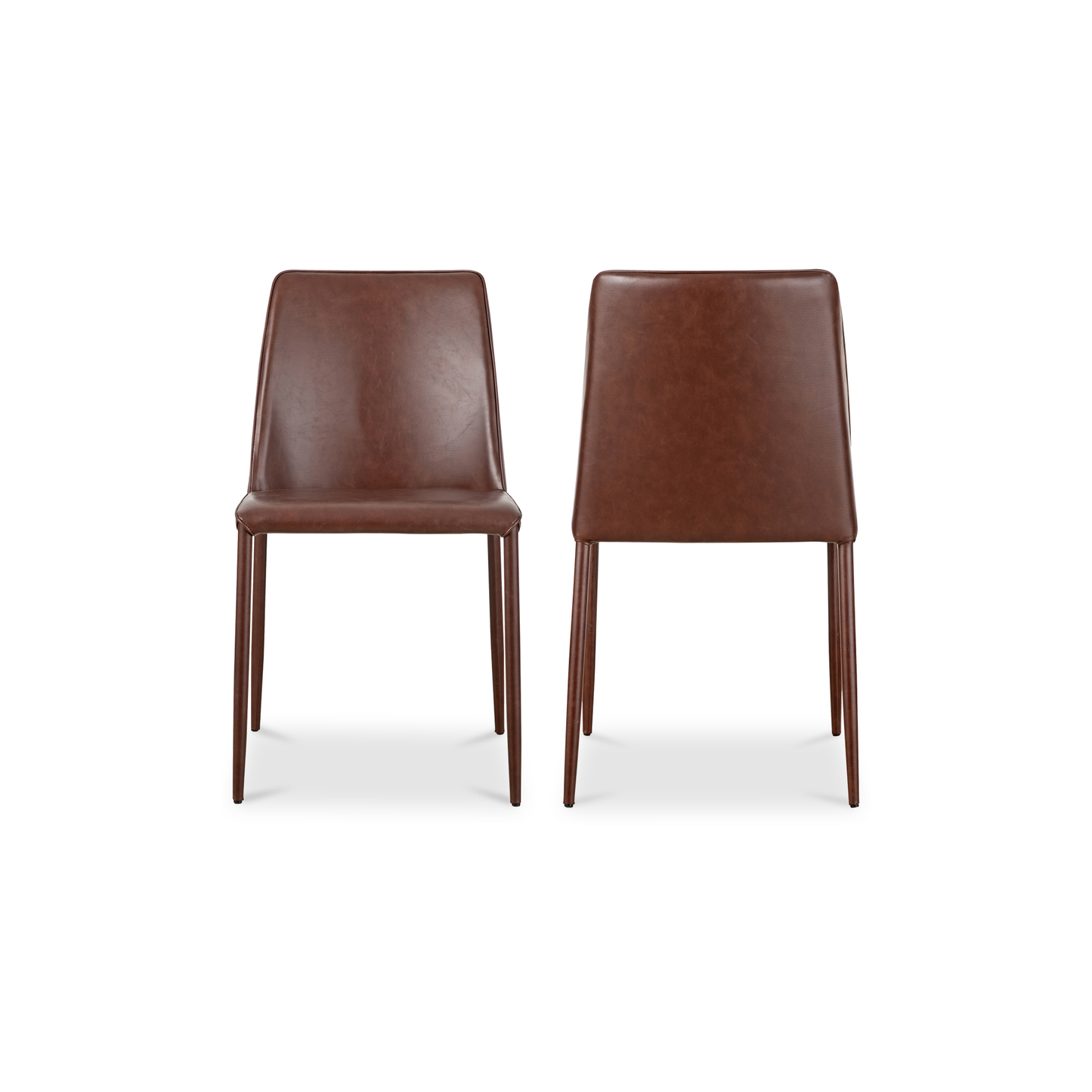 Nora Chair Smoked Cherry Vegan Leather Dining - Set of 2