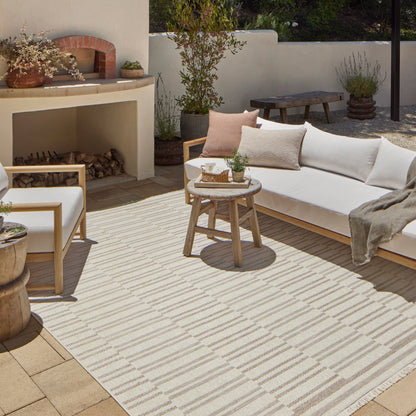 Amber Lewis x Loloi Malibu Indoor/Outdoor Rug - Ivory/Dove