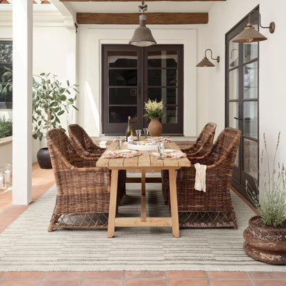 Amber Lewis x Loloi Malibu Indoor/Outdoor Rug - Ivory/Dove