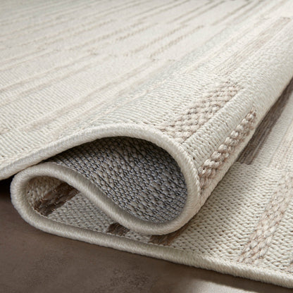 Amber Lewis x Loloi Malibu Indoor/Outdoor Rug - Ivory/Dove